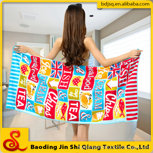 Sell like hot cakes gift beach towel Reactive print microfiber towel